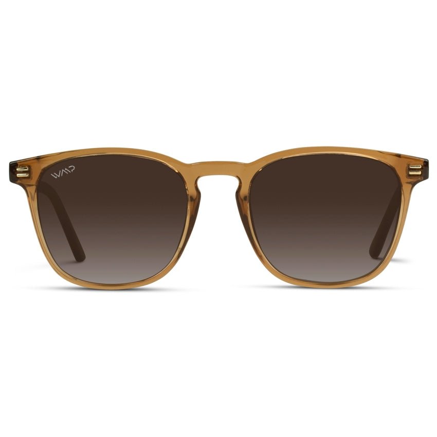 NICK Polarized Men's l Women's Sunglasses in Crystal Brown by WMP Eyewear