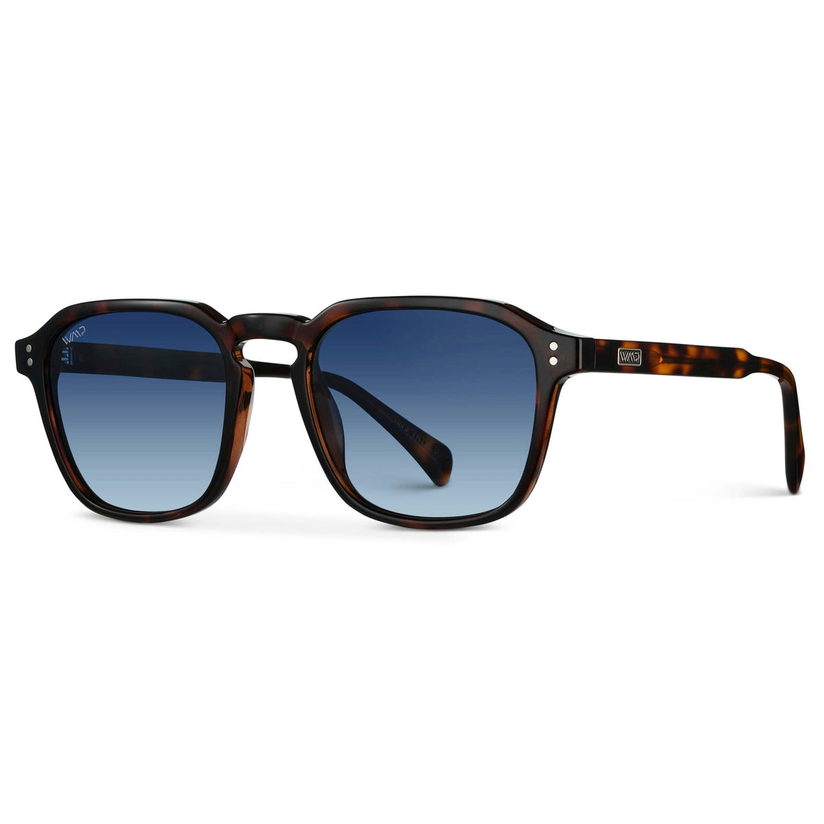 FRANCIS Men's Square Modern Retro Sunglasses in Brown Tortoise by WMP Eyewear