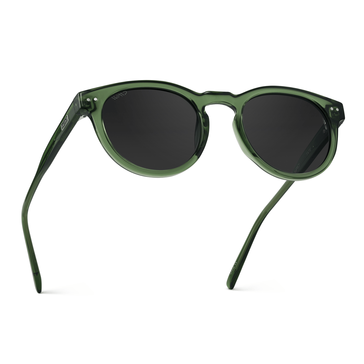 TATE Retro Round Unisex Sunglasses in Emerald Green by WMP Eyewear