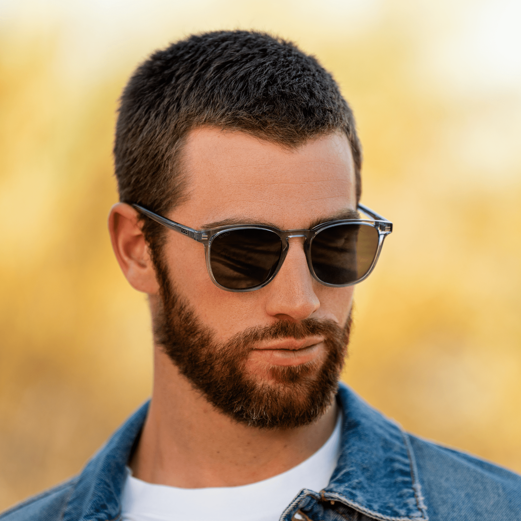 NICK Polarized Men's l Women's Sunglasses in Crystal Grey by WMP Eyewear