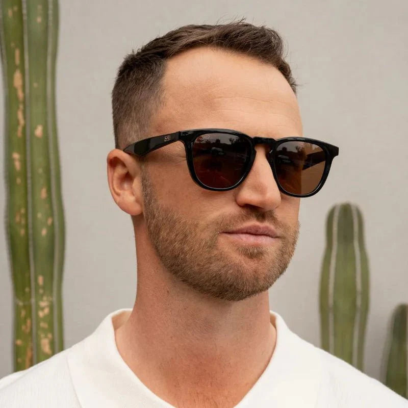 WYNDHAM Men's Golf Special Edition Sunglasses in Glossy Black by WMP Eyewear