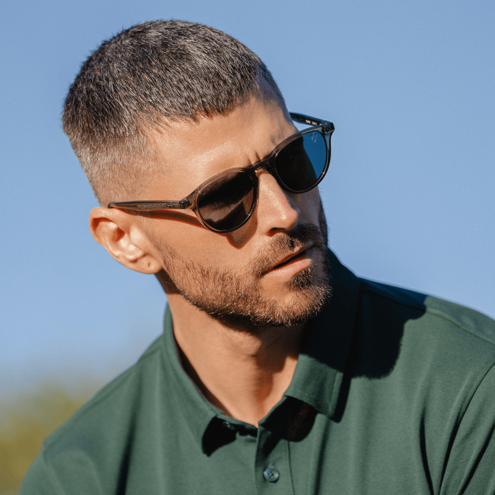 BIRDIE Men's Golf Special Edition Sunglasses in Crystal Agave by WMP Eyewear