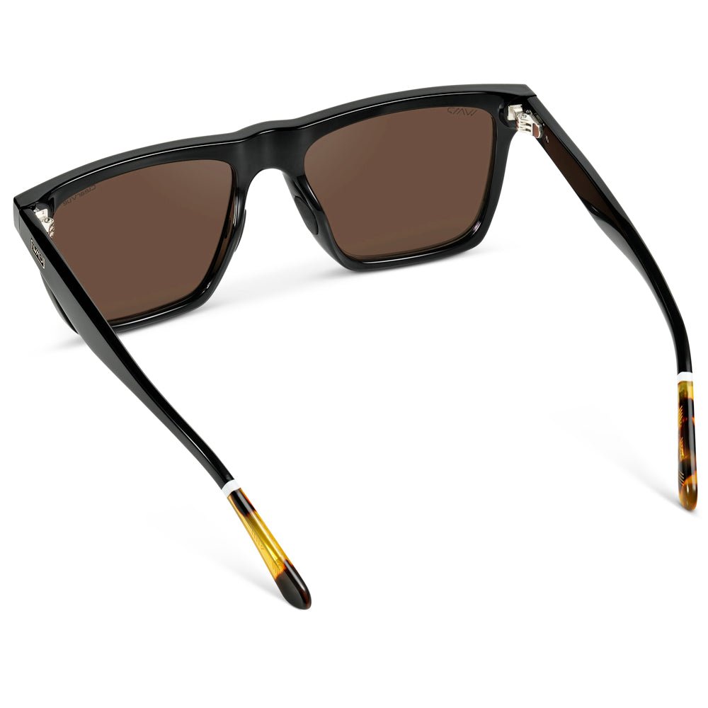 ACE Square Men's Golf Sunglasses in Glossy Black by WMP Eyewear