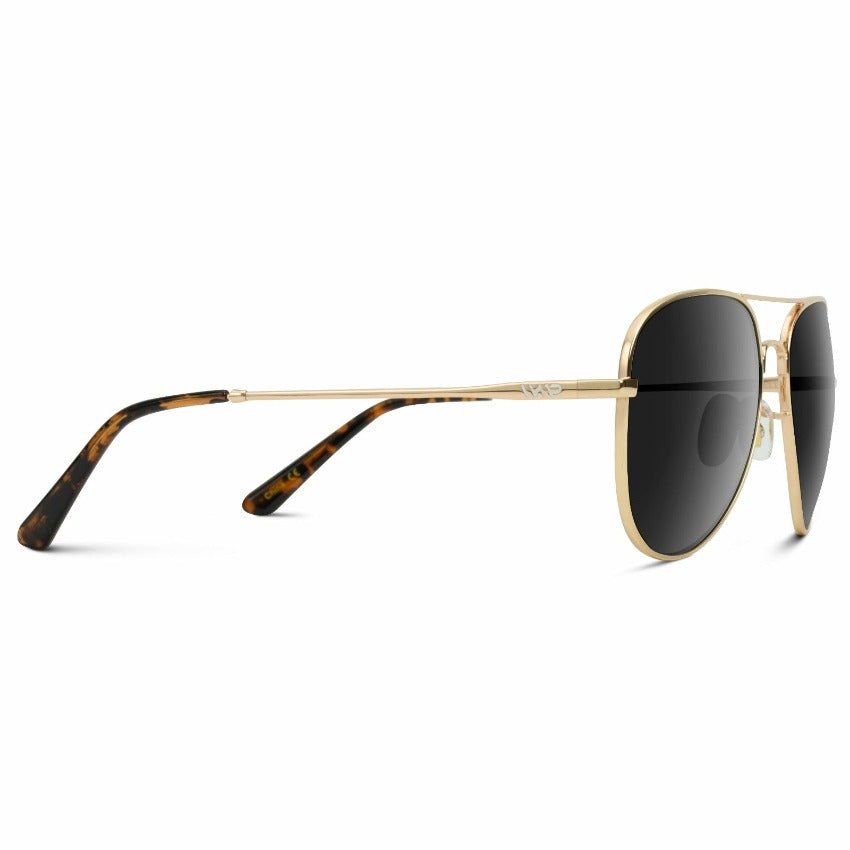 MAXWELL Polarized Unisex Aviator Sunglasses Gold Frame by WMP Eyewear
