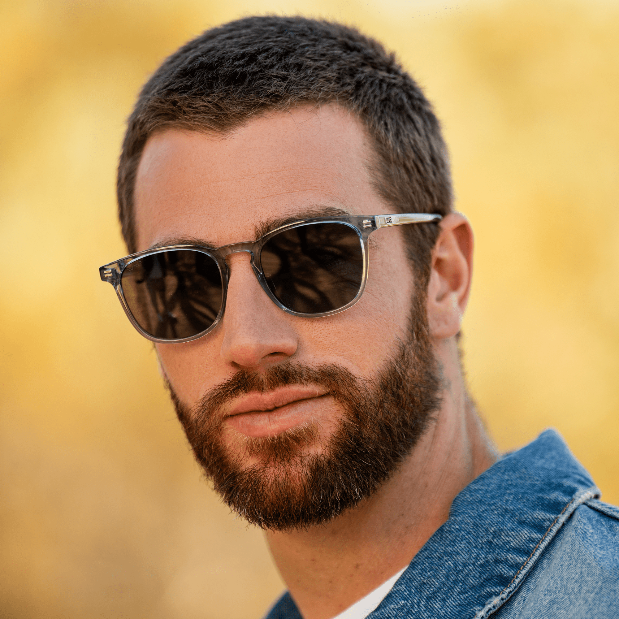 NICK Polarized Men's l Women's Sunglasses in Crystal Grey by WMP Eyewear
