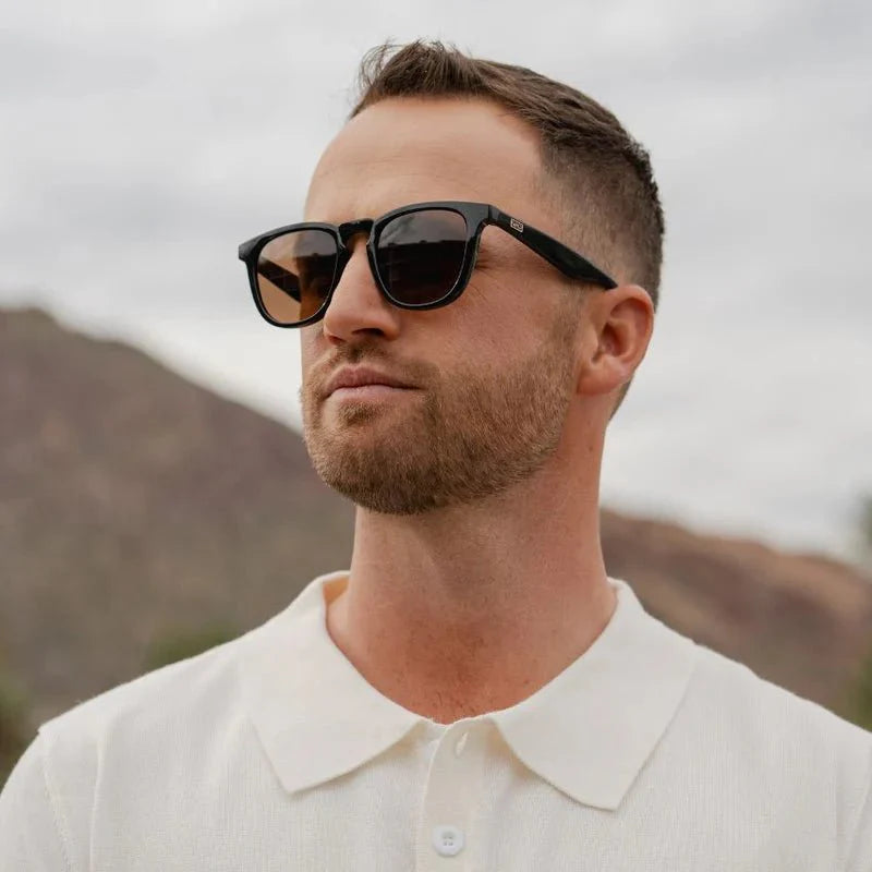 WYNDHAM Men's Golf Special Edition Sunglasses in Glossy Black by WMP Eyewear