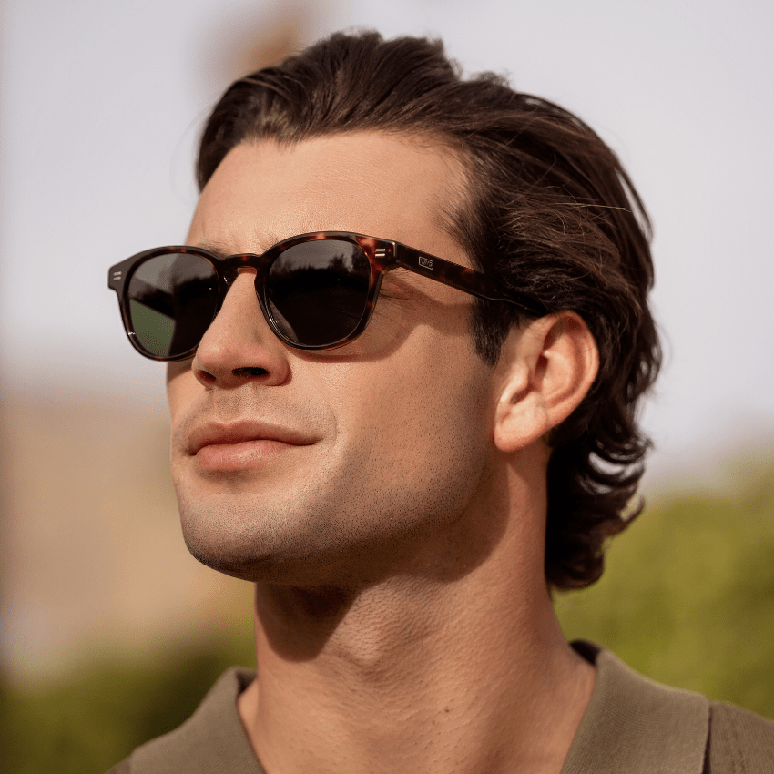 FELIX Mid-Century Polarized Unisex Sunglasses in Amber Tortoise by WMP Eyewear