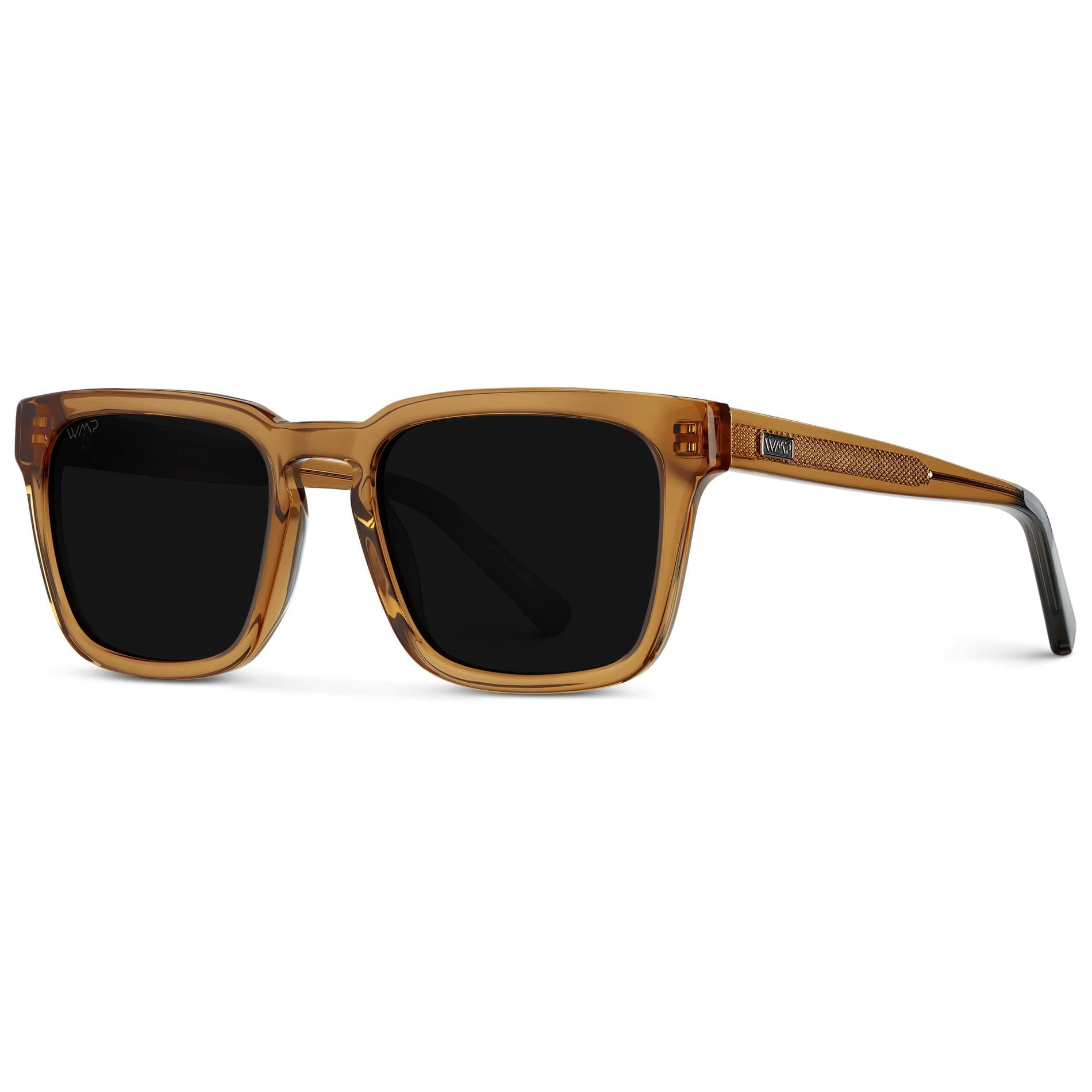 MAVERICK Men's Square Sunglasses in Crystal Brown by WMP Eyewear