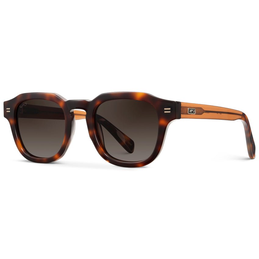 NELSON Retro Thick Framed Polarized Men's Sunglasses in Tortoise by WMP Eyewear