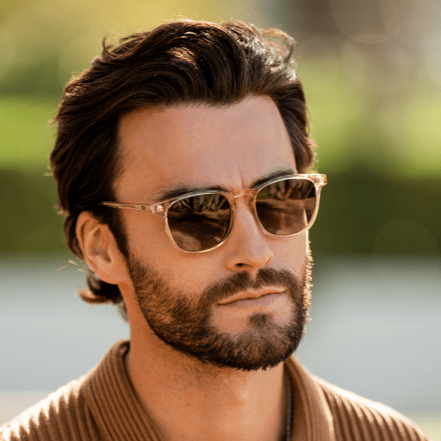 NICK Polarized Men's l Women's Sunglasses in Crystal Sand Brown by WMP Eyewear