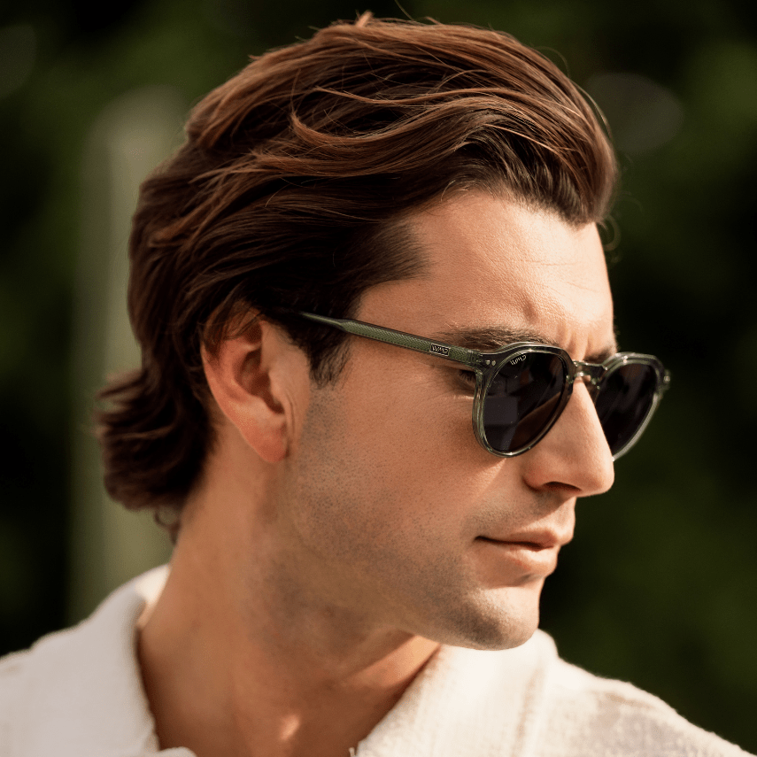 RALPH Rounded Polarized Men's Sunglasses in Crystal Agave by WMP Eyewear