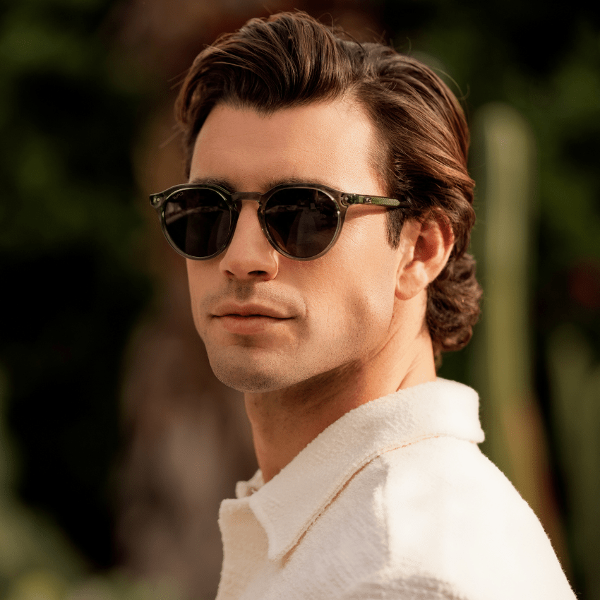 RALPH Rounded Polarized Men's Sunglasses in Crystal Agave by WMP Eyewear
