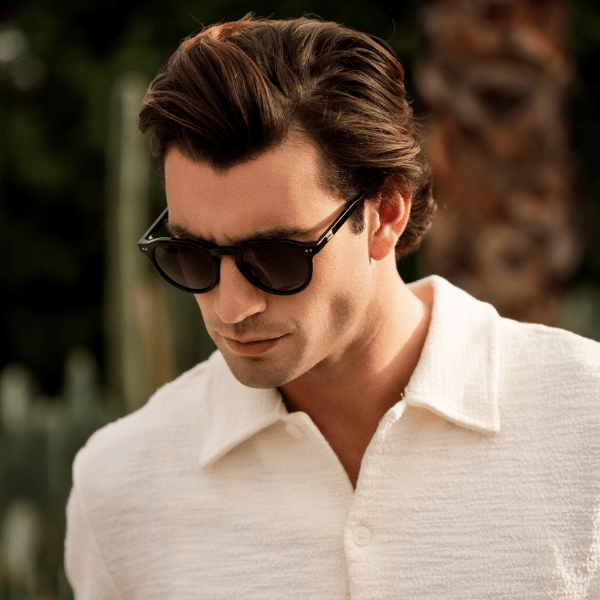 RALPH Rounded Polarized Men's Sunglasses in Black by WMP Eyewear