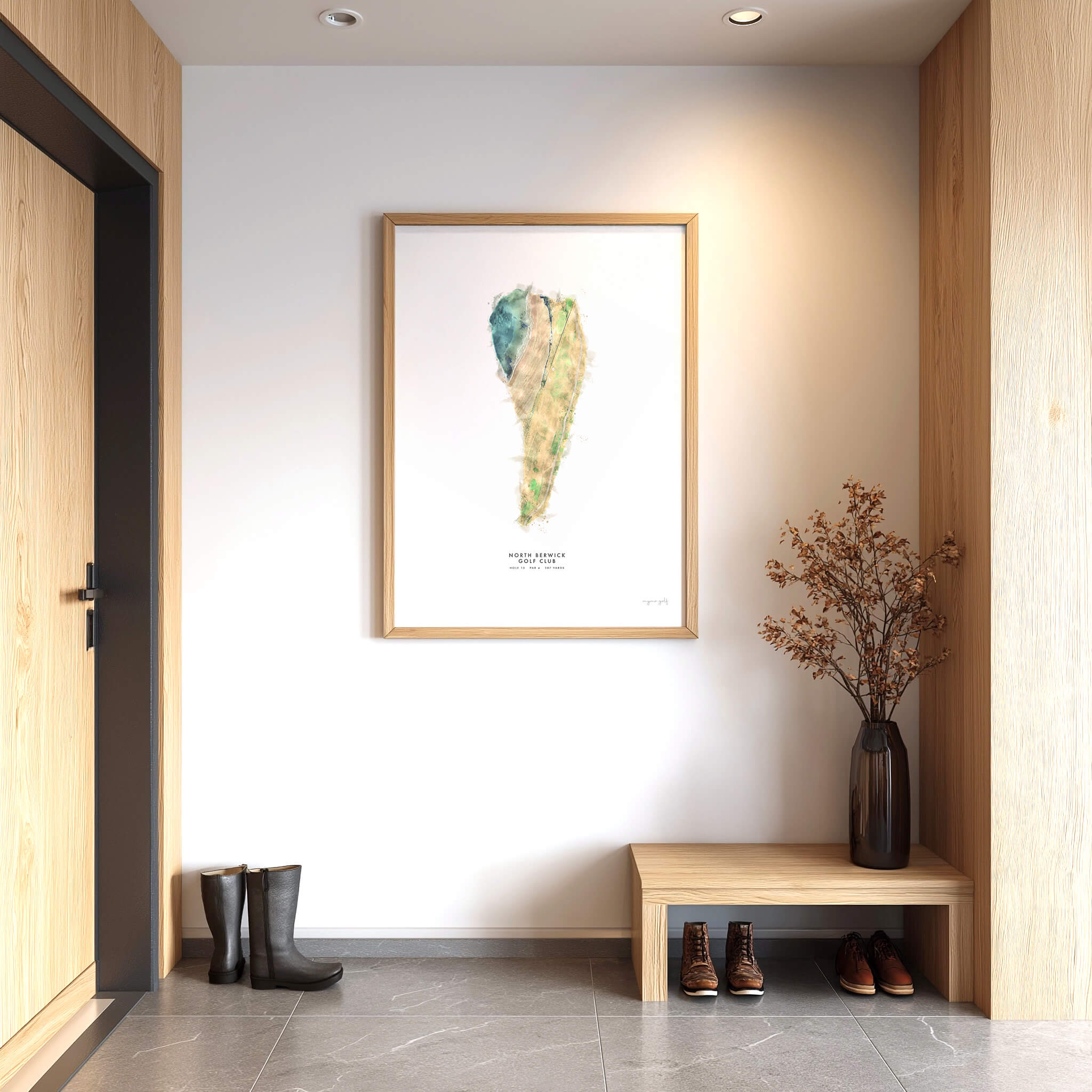 North Berwick Golf Gift - Print of Hole 13