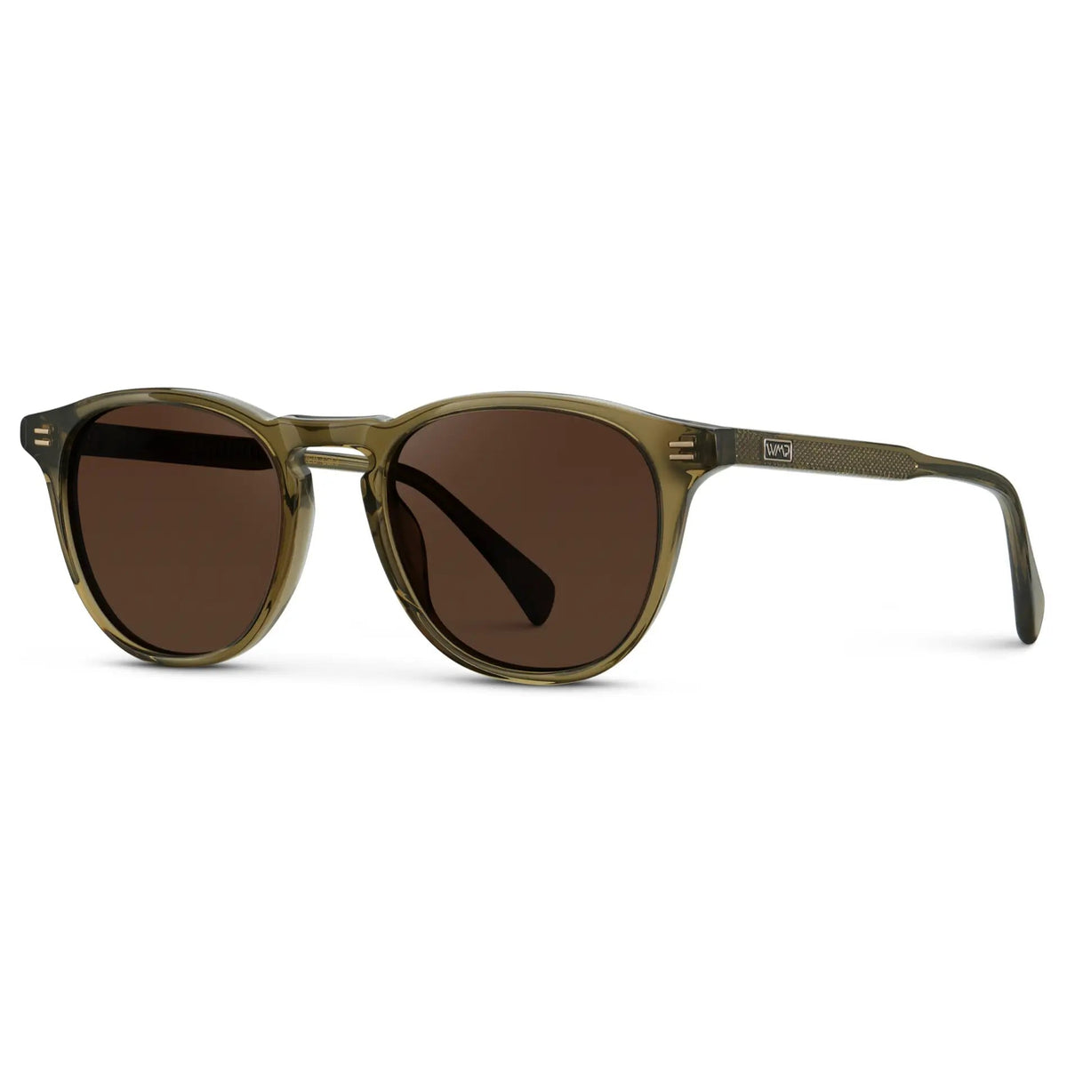 CAMERON Men's Round Polarised Sunglasses l Khaki Green - WMP Eyewear