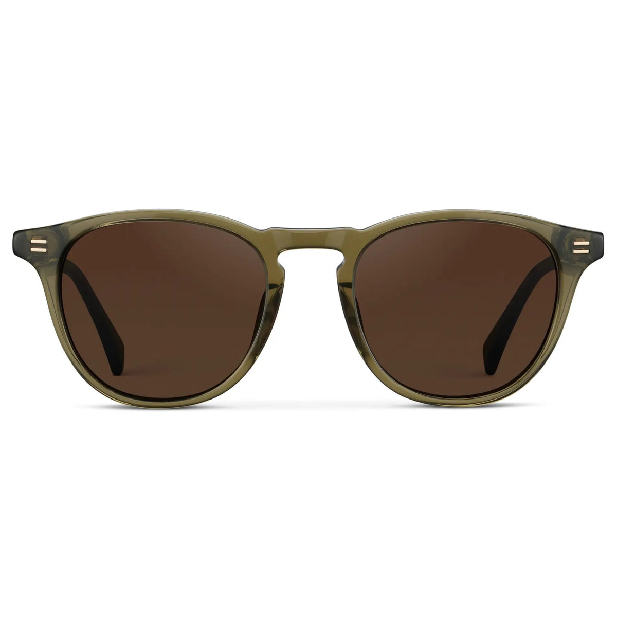 CAMERON Men's Round Polarised Sunglasses l Khaki Green - WMP Eyewear