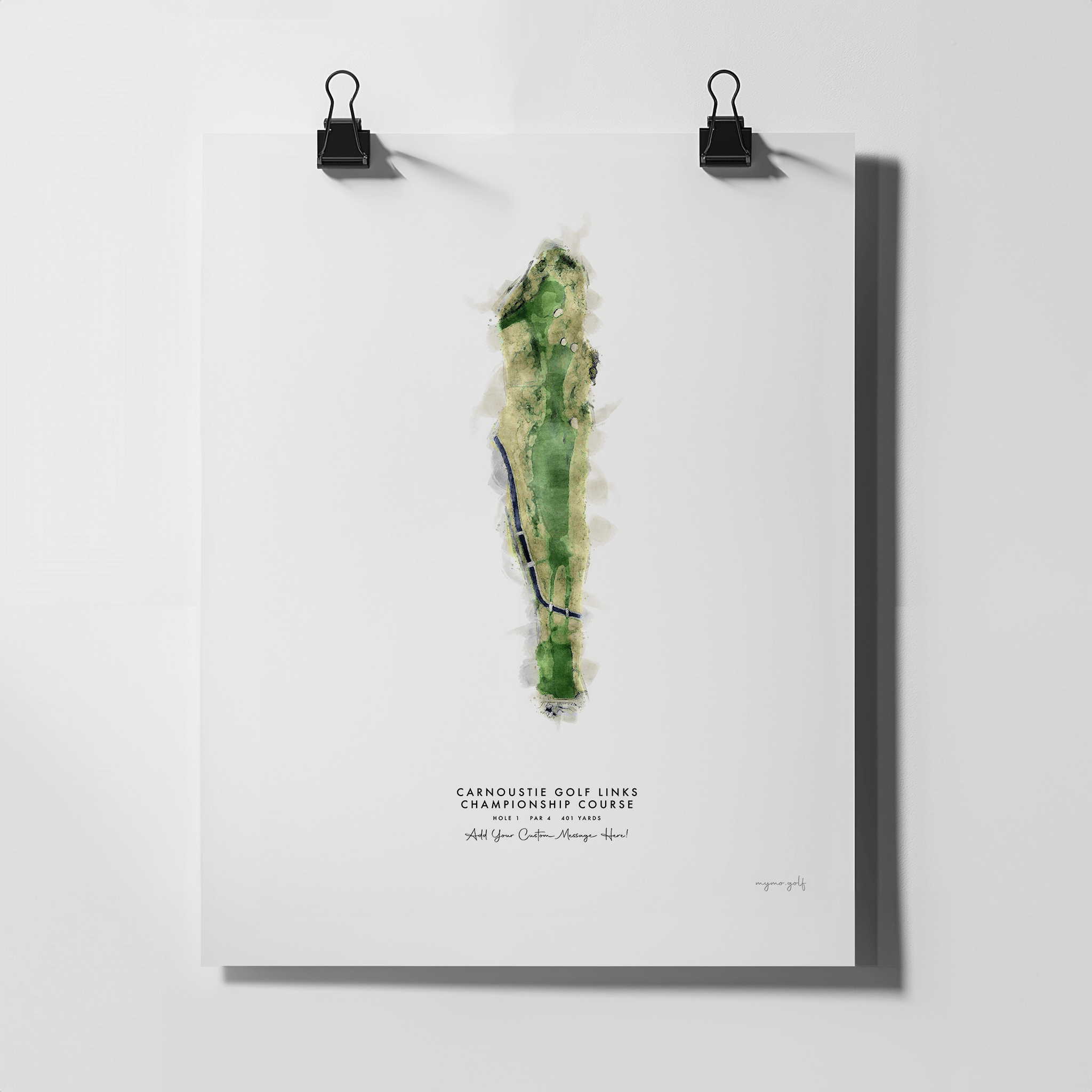 Carnoustie Golf Gift - Print of Hole 1 'Cup'