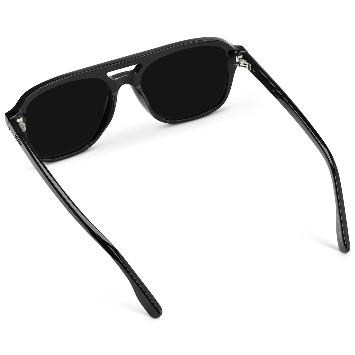 DEAN Polarised Oversized Aviator Sunglasses in Triple Black by WMP Eyewear