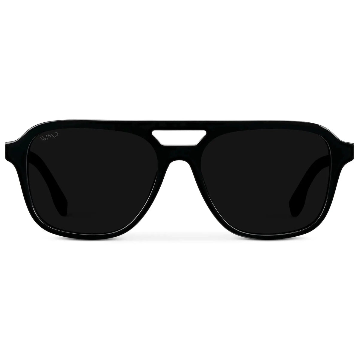 DEAN Polarised Oversized Aviator Sunglasses in Triple Black by WMP Eyewear