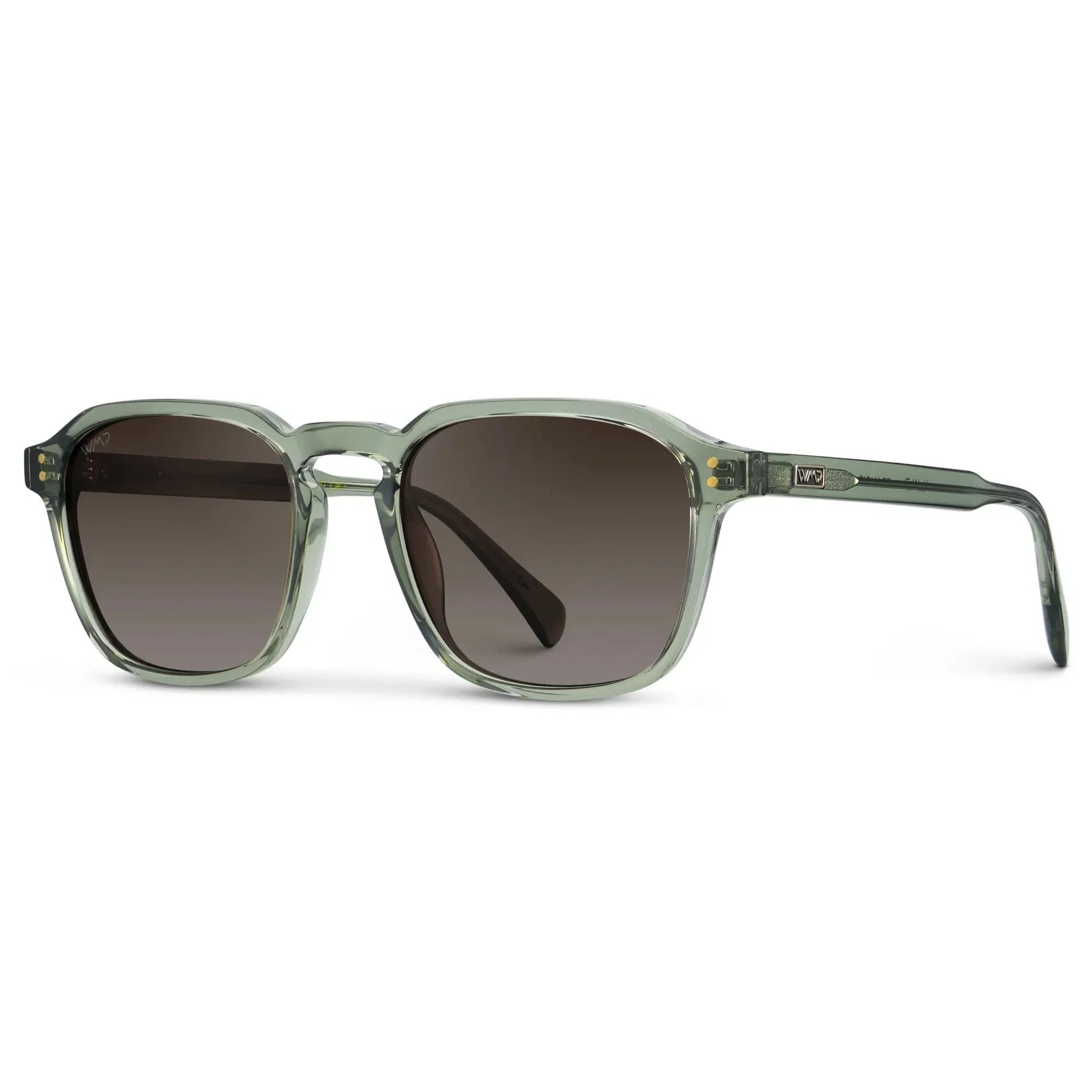 FRANCIS Men's Square Modern Retro Sunglasses in Sage Green l WMP Eyewear
