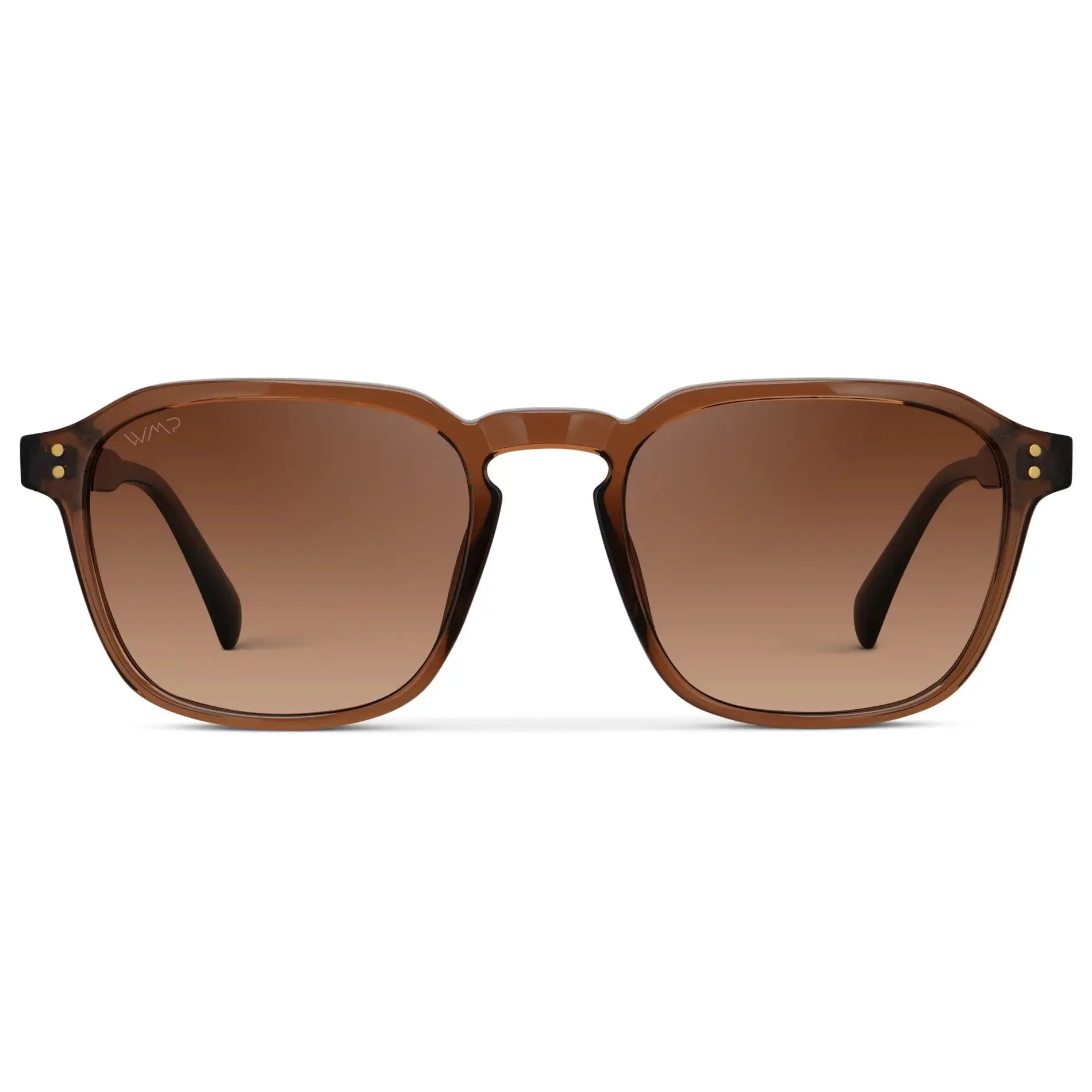 FRANCIS Men's Square Modern Retro Sunglasses in Terracotta Brown l WMP