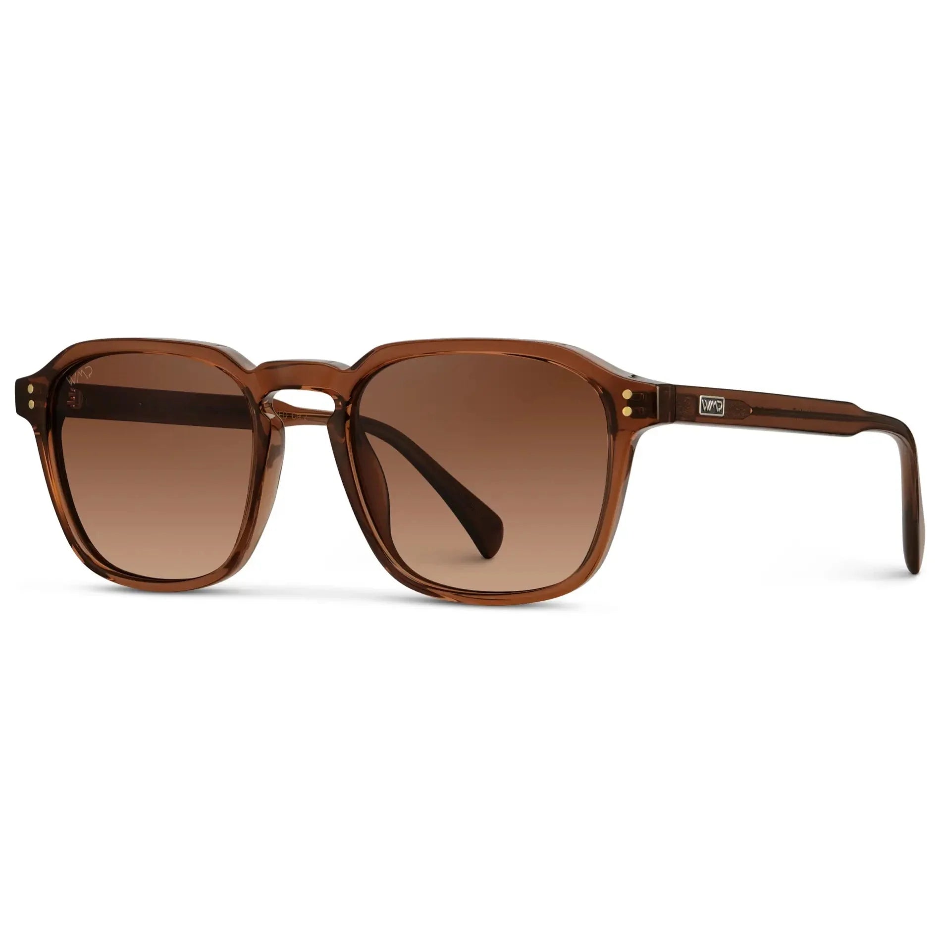 FRANCIS Men's Square Modern Retro Sunglasses in Terracotta Brown l WMP Eyewear