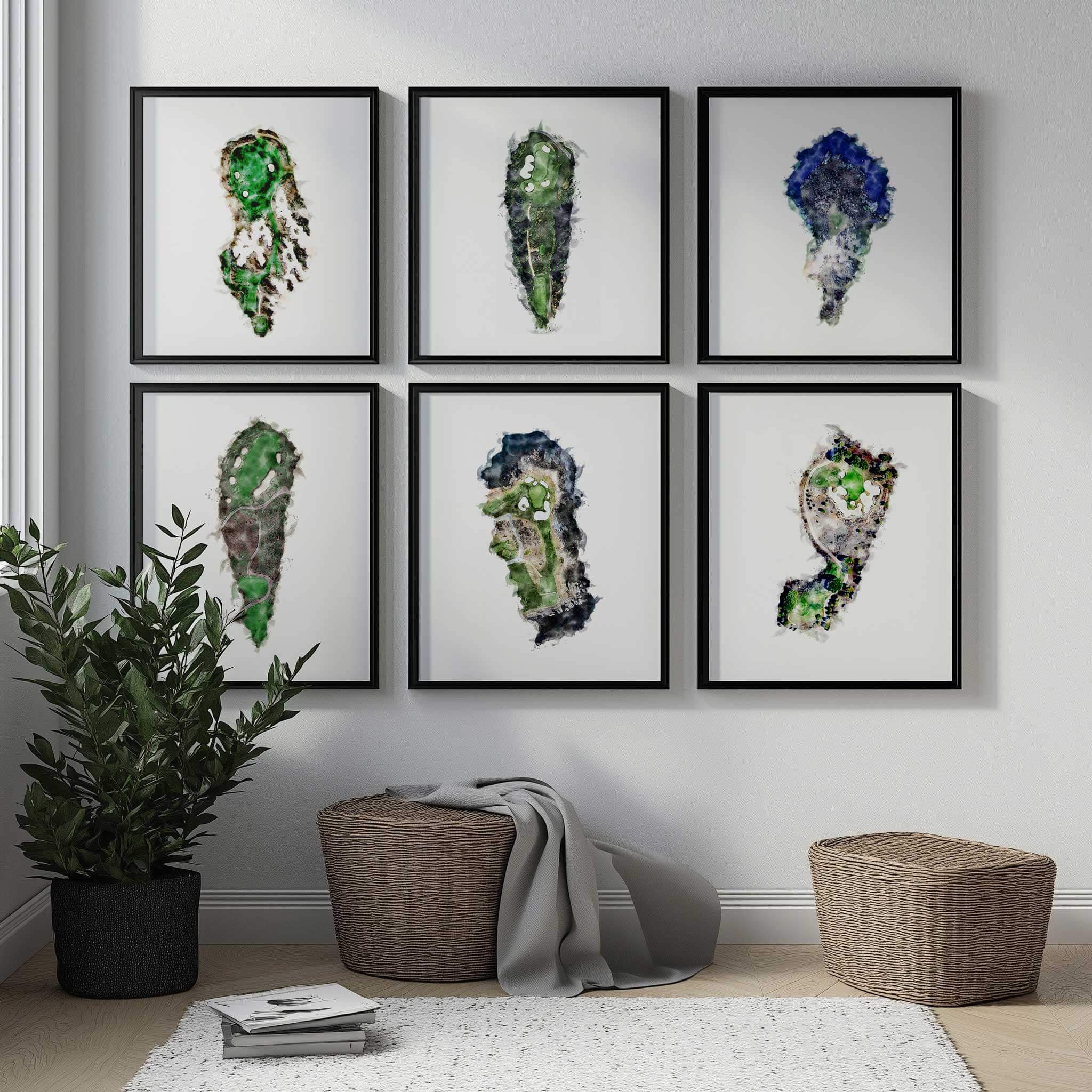 Custom Golf Artwork – Personalised Print of Any Golf Course and Hole