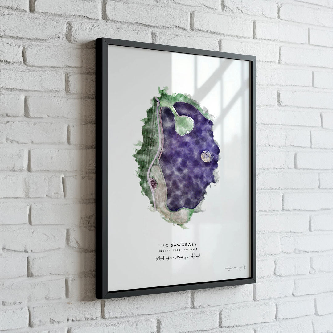 Hole-in-One Golf Gift – Personalised Golf Course and Hole Artwork