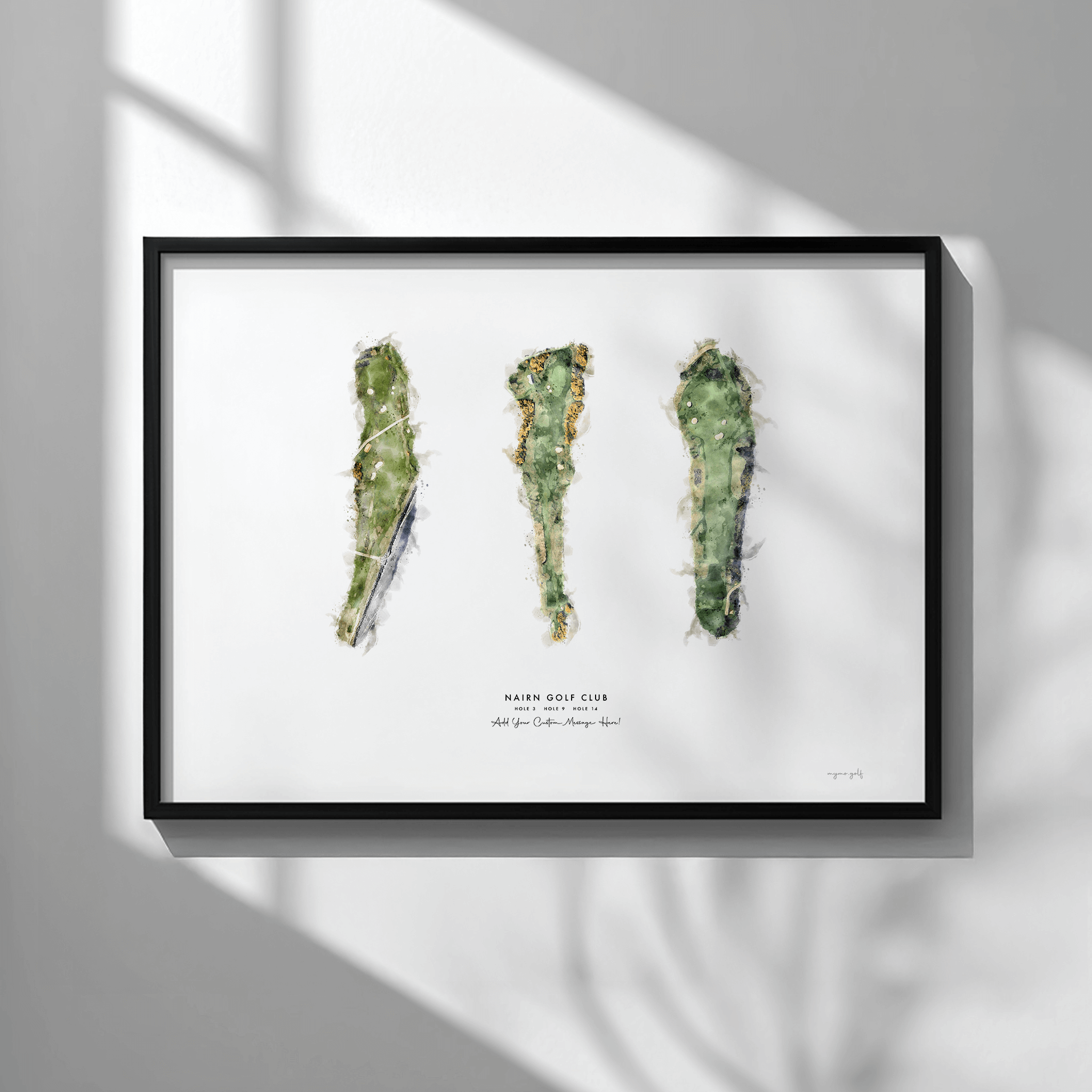 Nairn Golf Gift - Print of Holes 3, 9 and 14