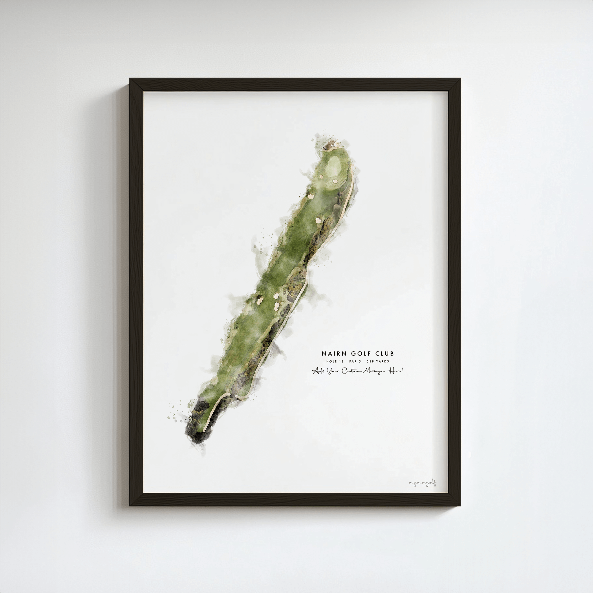 Nairn Golf Gift - Print of Hole 18 'Home'