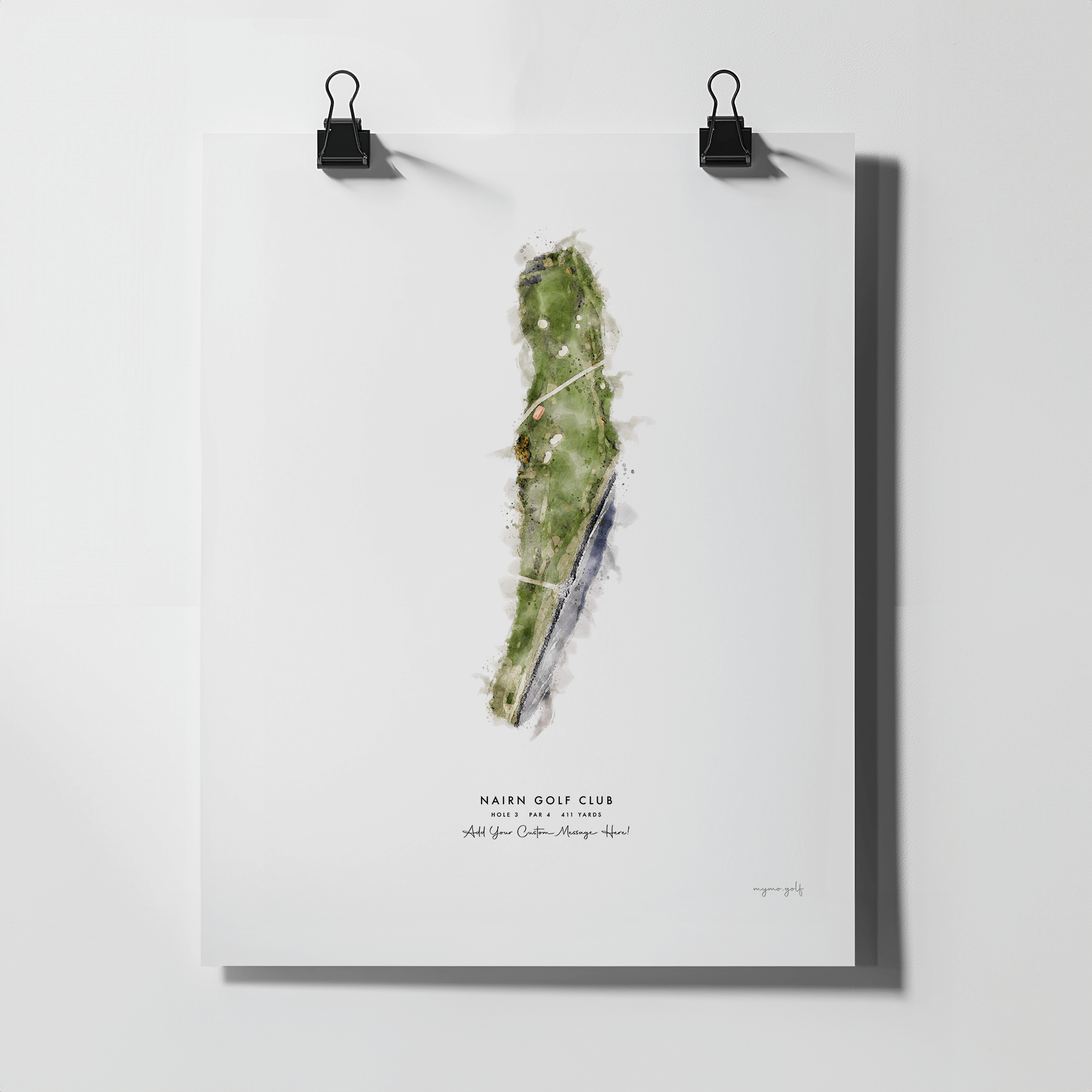 Nairn Golf Gift - Print of Hole 3 'Nest'