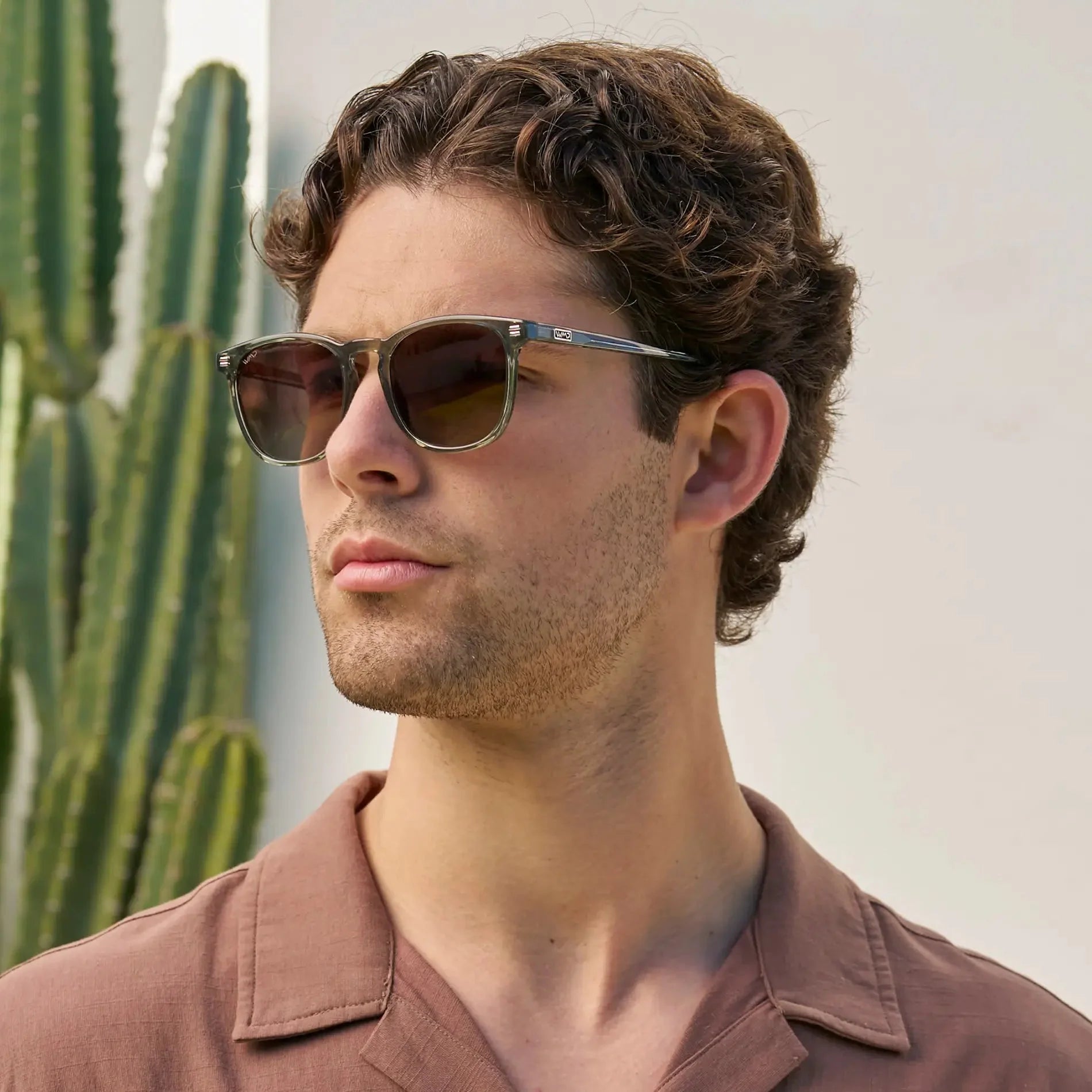 NICK Polarised Men's l Women's Sunglasses in Sage Green l WMP Eyewear