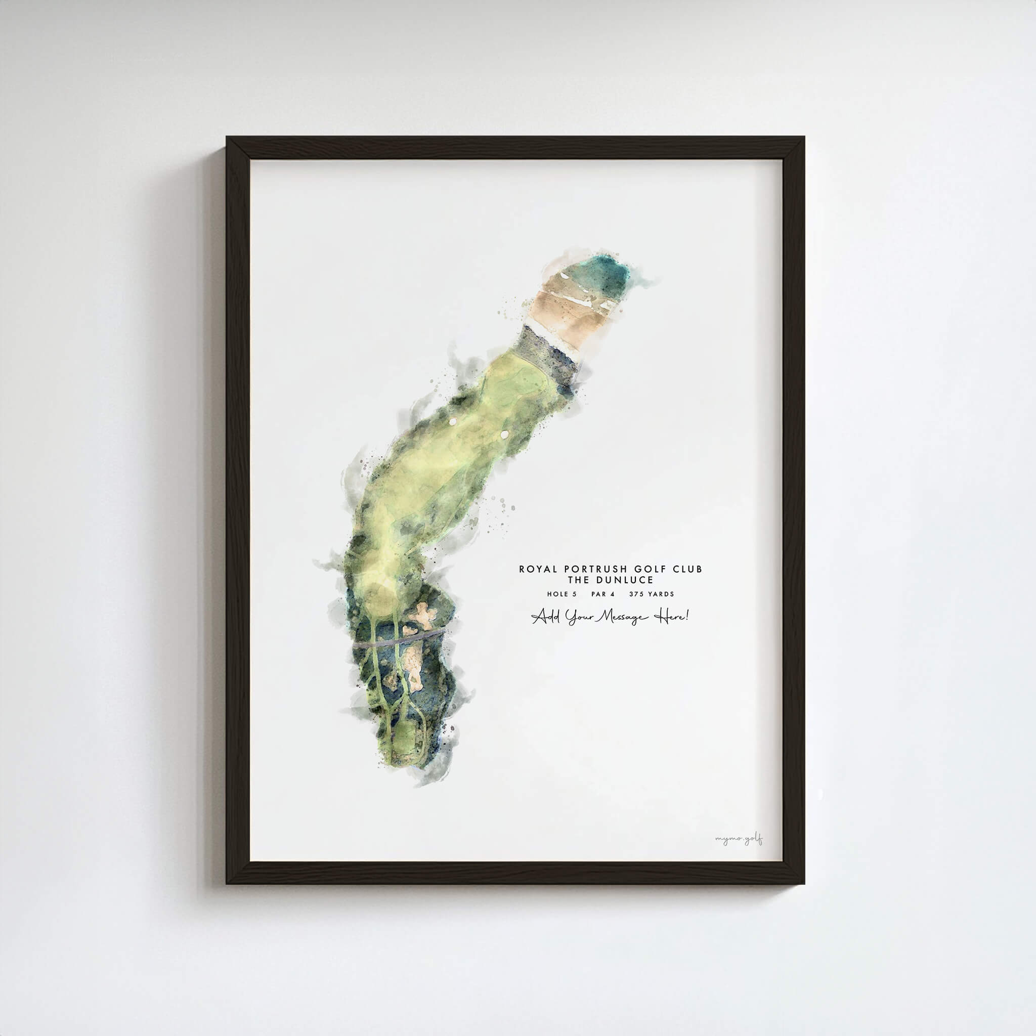 Royal Portrush Golf Gift - Print of Hole 5, Dunluce Course