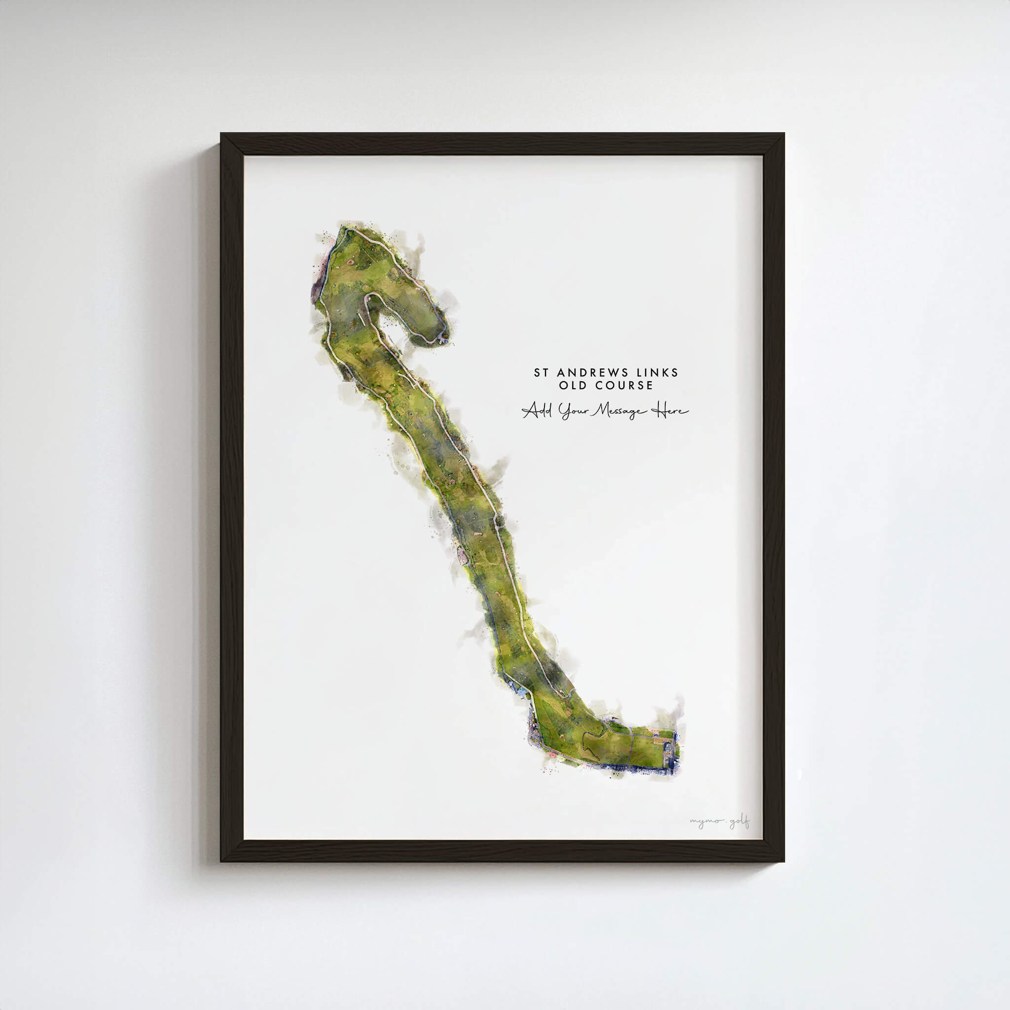 St. Andrews – Print of The Old Course, Personalised Golf Gift