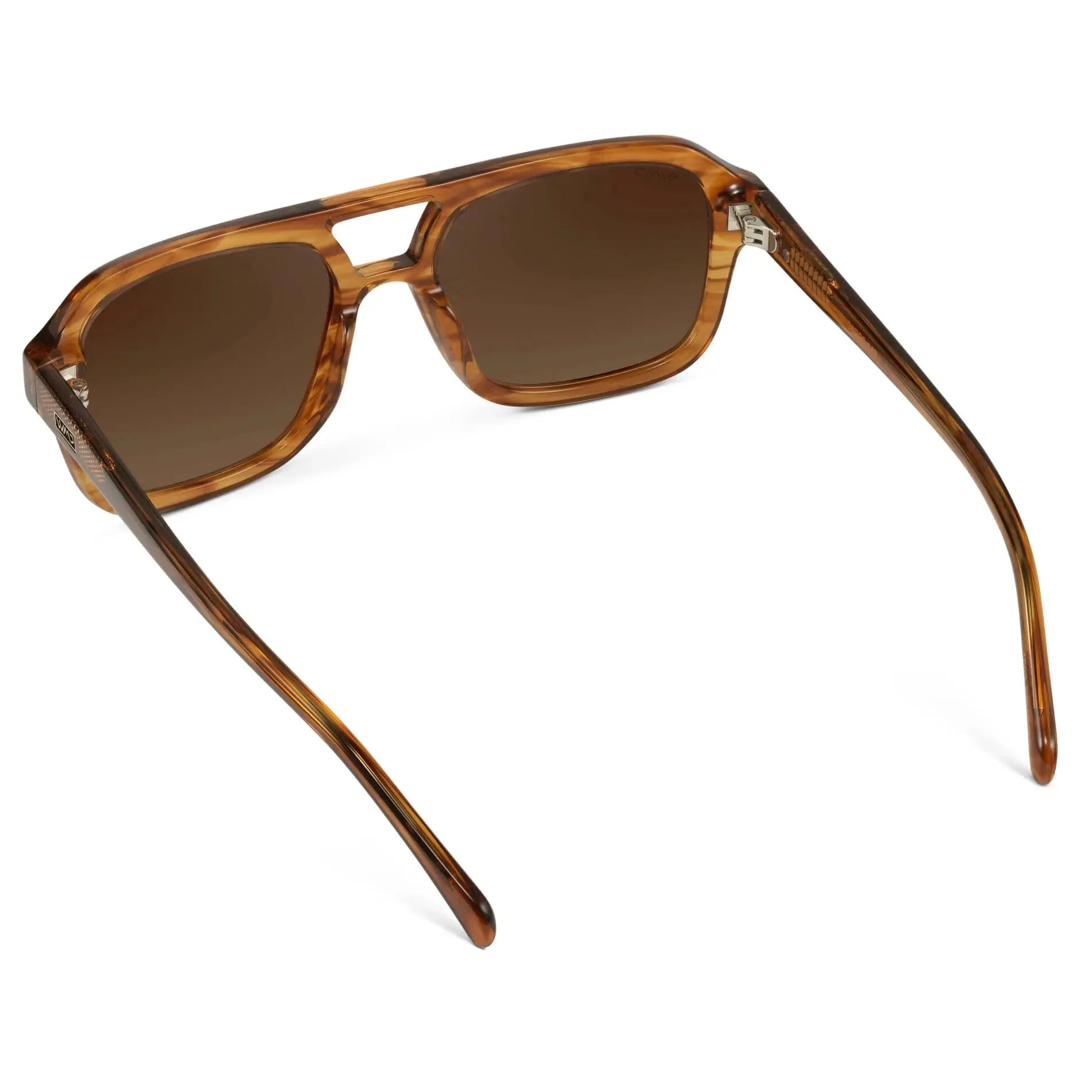 SYDNEY Oversized Retro Aviator Women's Sunglasses in Crystal Brown Grain by WMP Eyewear