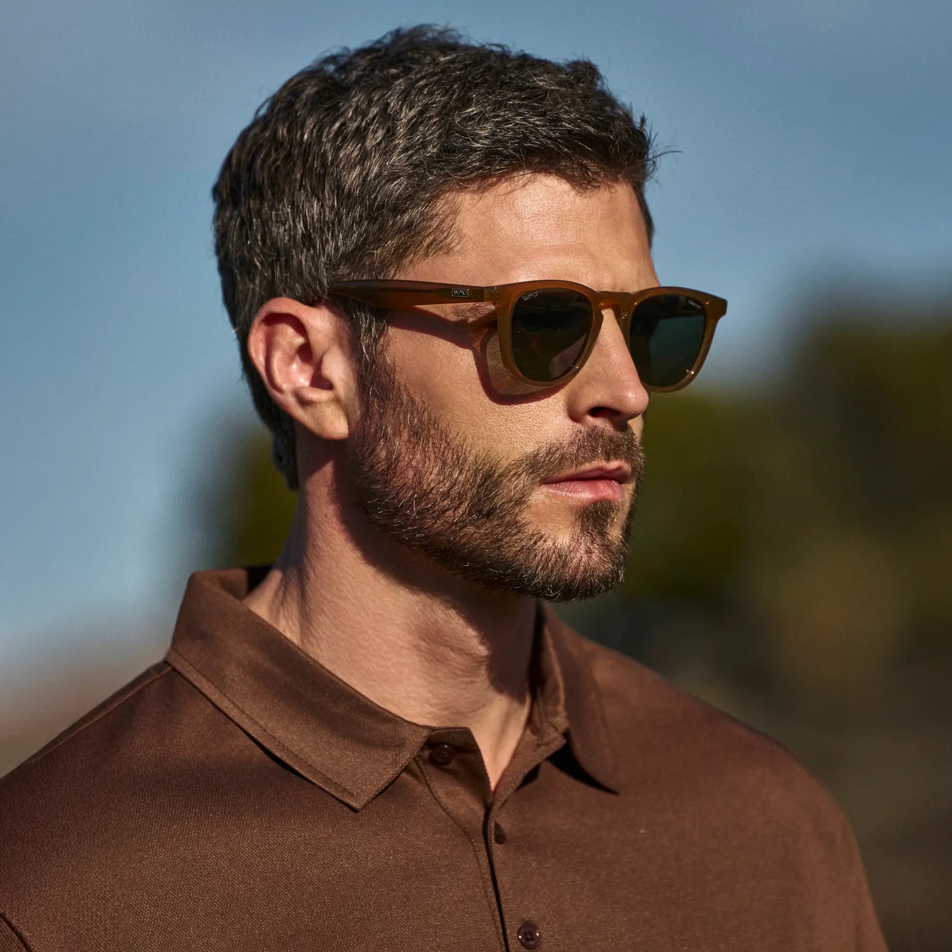 WYNDHAM Men's Golf Sunglasses Dune Brown by WMP Eyewear