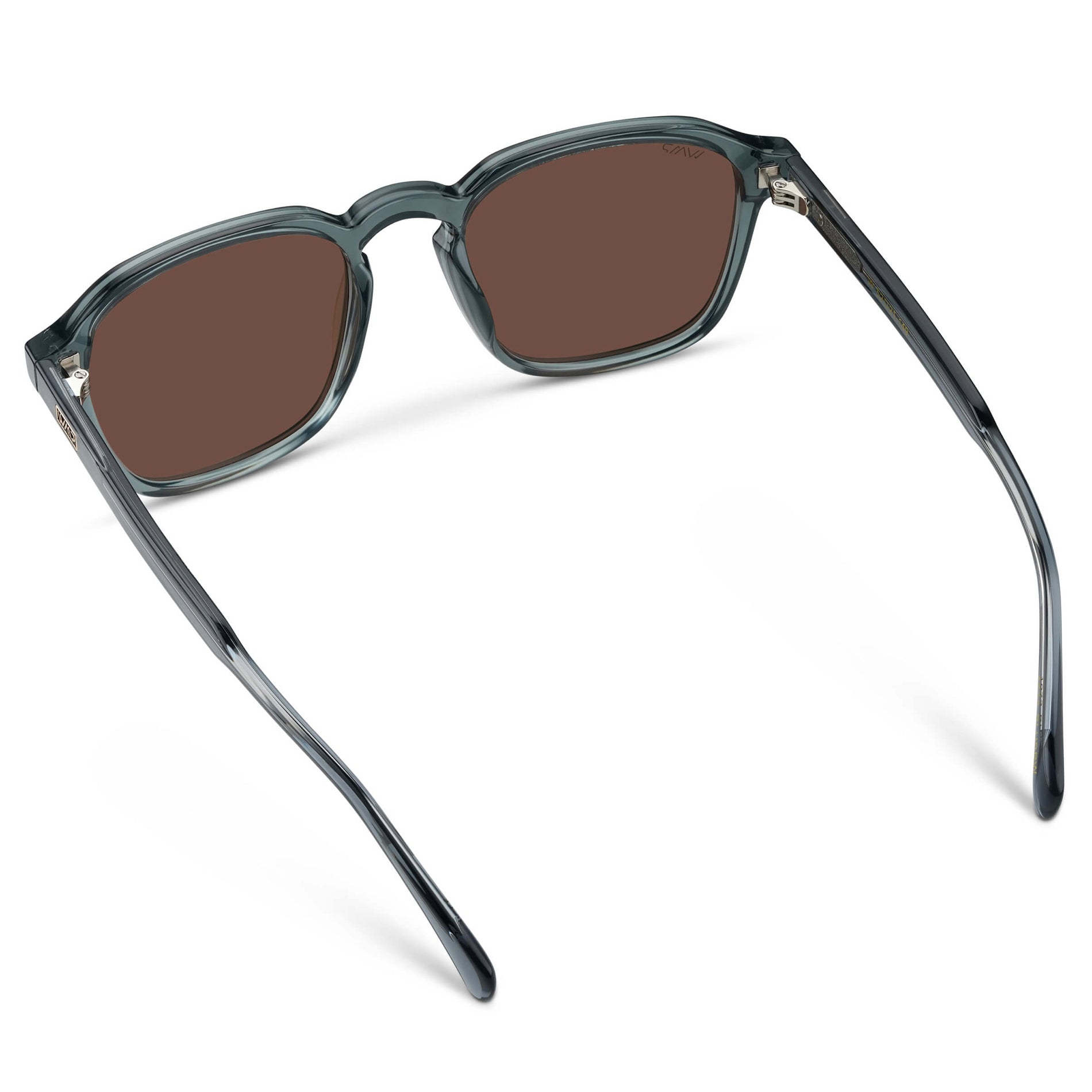 FRANCIS Men's Square Modern Retro Sunglasses in Crystal Stone Blue by WMP Eyewear