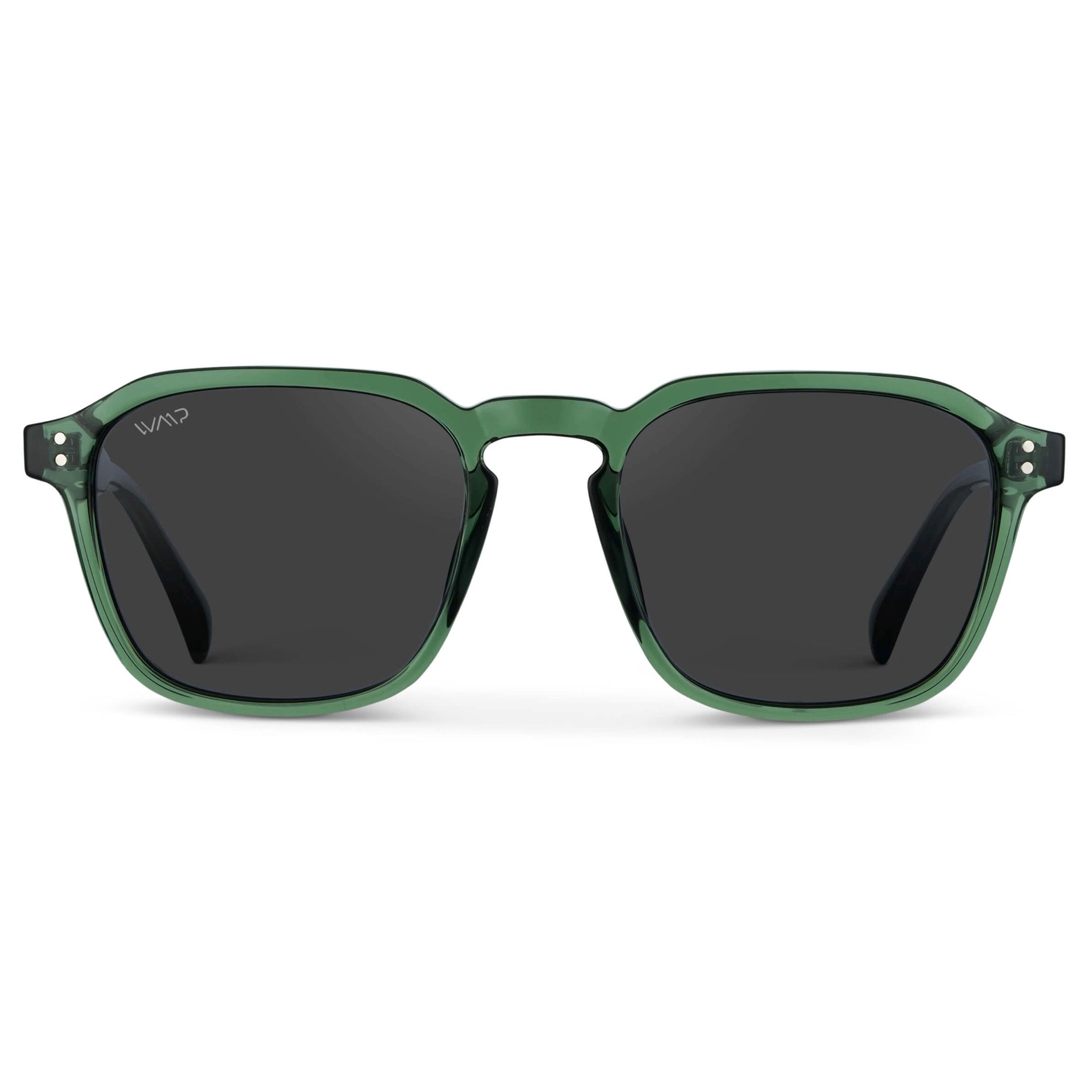 FRANCIS Men's Square Modern Retro Sunglasses in Emerald Green by WMP Eyewear