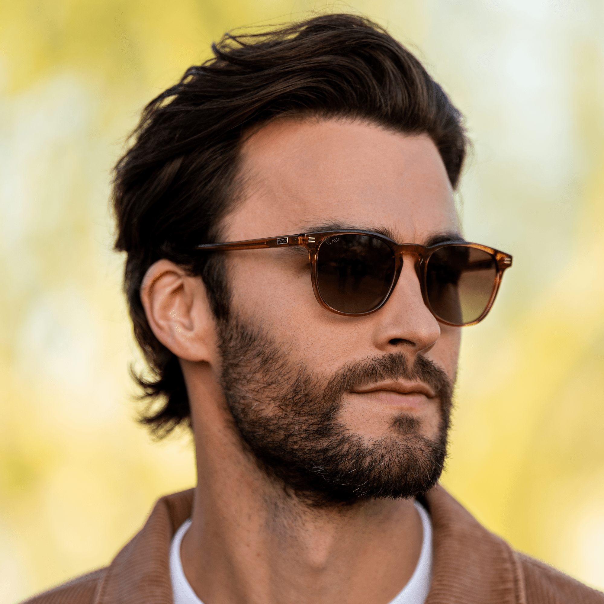 NICK Polarized Men's l Women's Sunglasses in Crystal Brown by WMP Eyewear