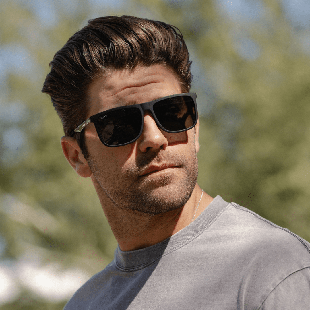JACOB Rectangular Classic Men's Sunglasses in Jade Black by WMP Eyewear