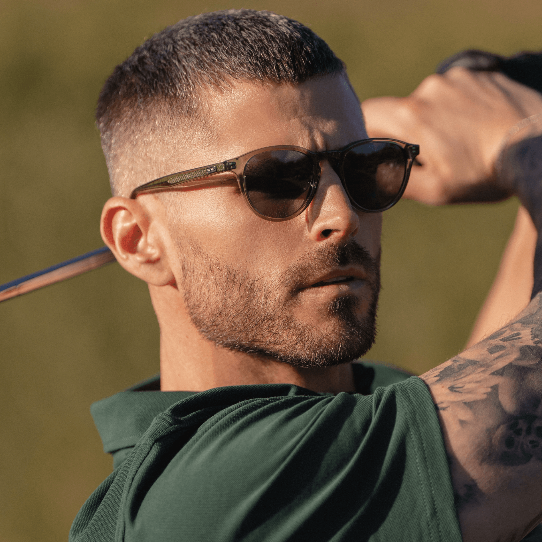 BIRDIE Men's Golf Special Edition Sunglasses in Crystal Agave by WMP Eyewear