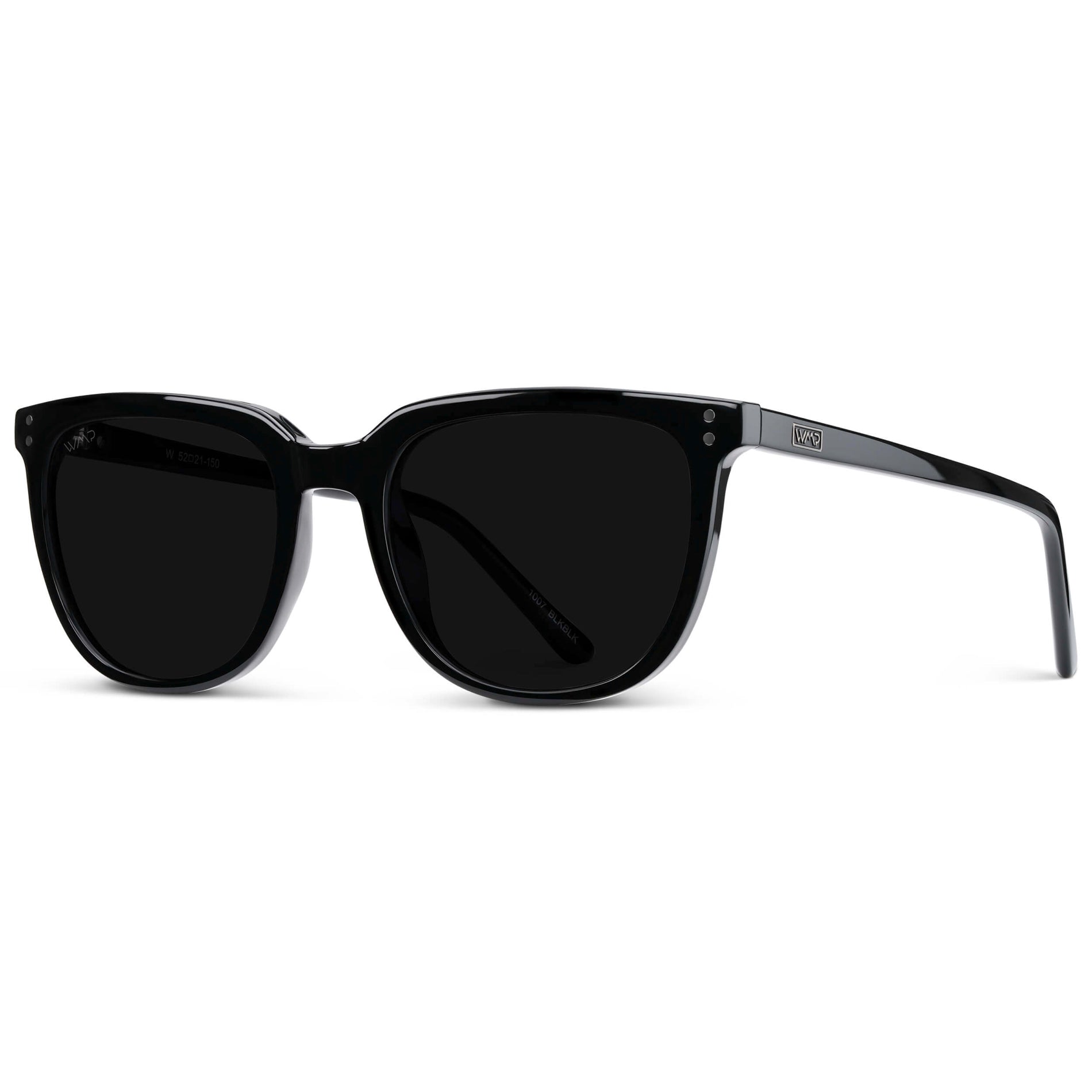 ABNER Unisex Polarized Sunglasses in Triple Black by WMP Eyewear