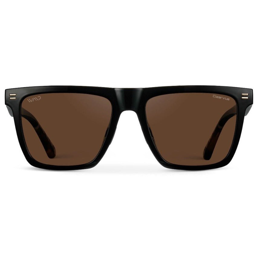 ACE Square Men's Golf Sunglasses in Glossy Black by WMP Eyewear