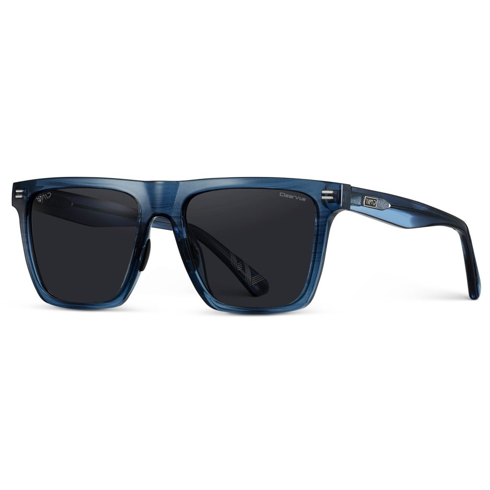 ACE Square Men's Golf Sunglasses in Indigo Blue Grain by WMP Eyewear