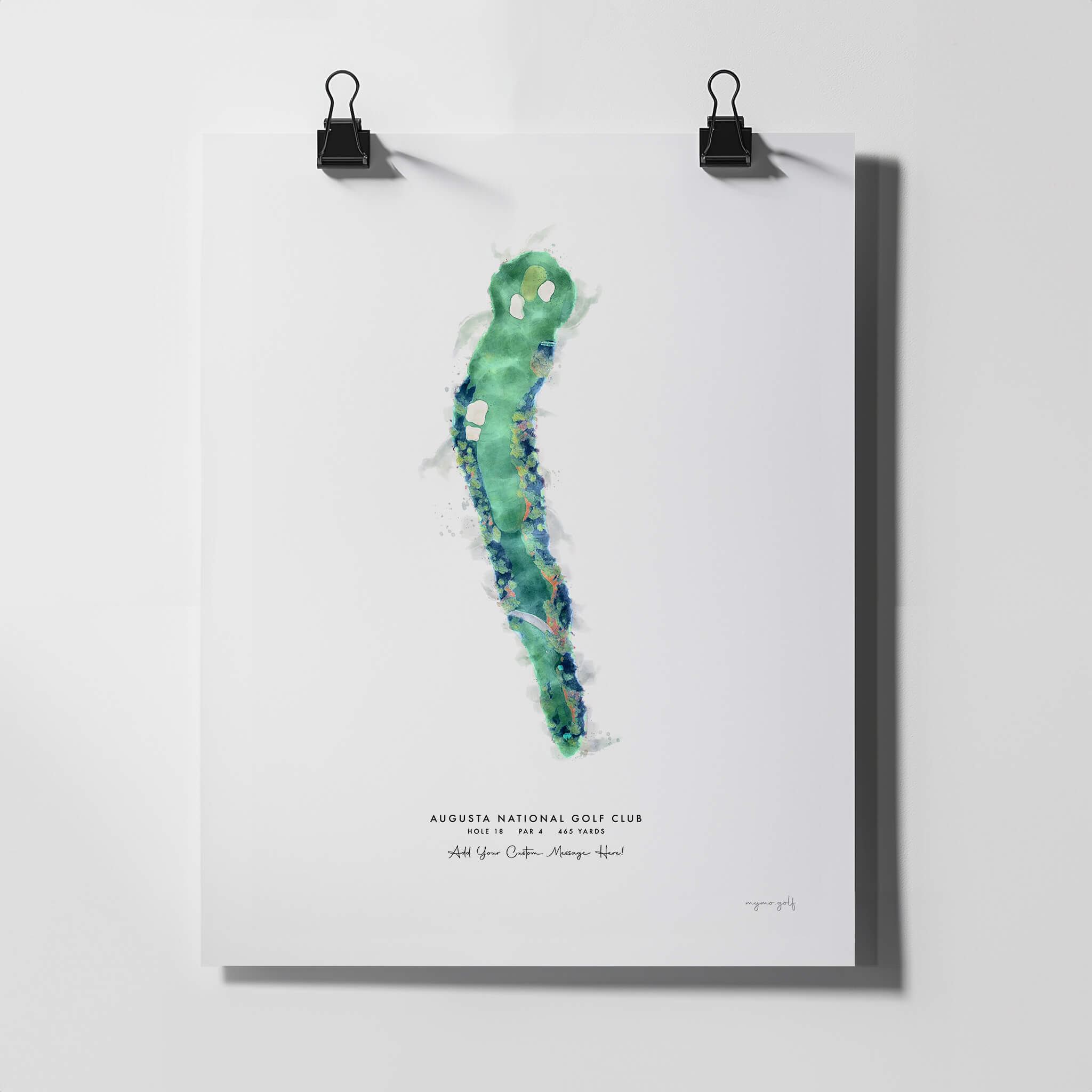 Augusta National Golf Club – Custom Print of Hole 18