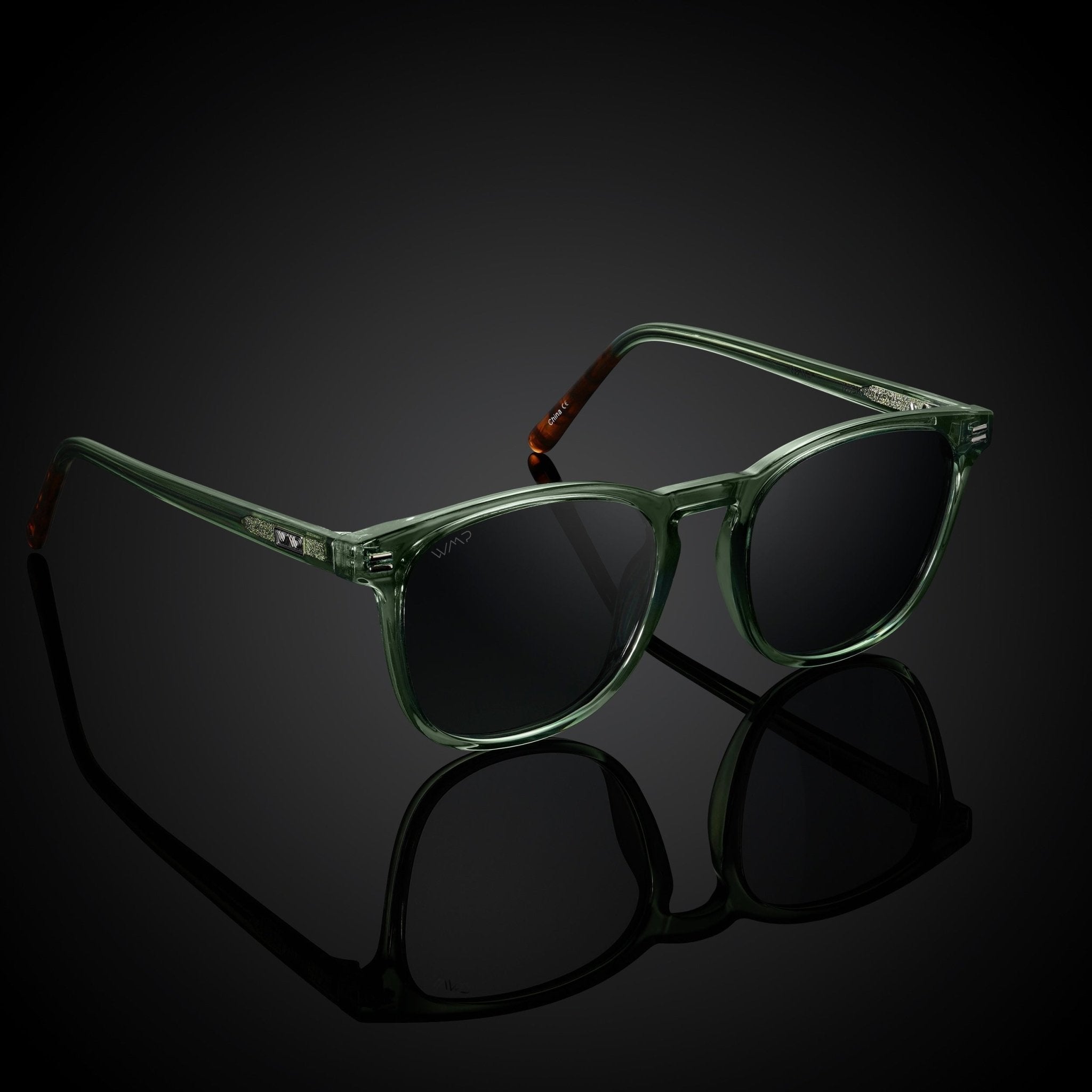 NICK Polarized Men's l Women's Sunglasses in Emerald Green by WMP Eyewear