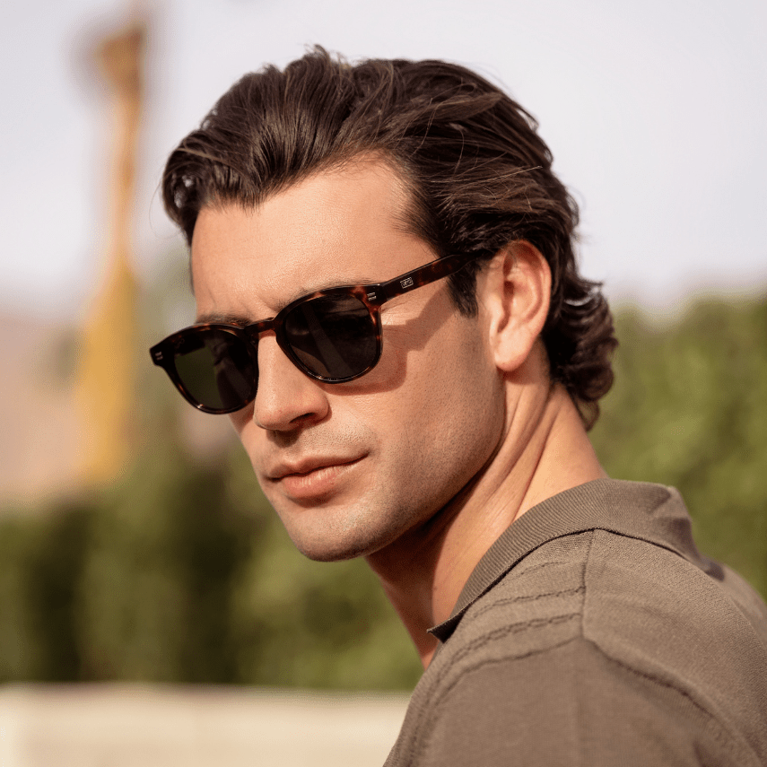 FELIX Mid-Century Polarized Unisex Sunglasses in Amber Tortoise by WMP Eyewear