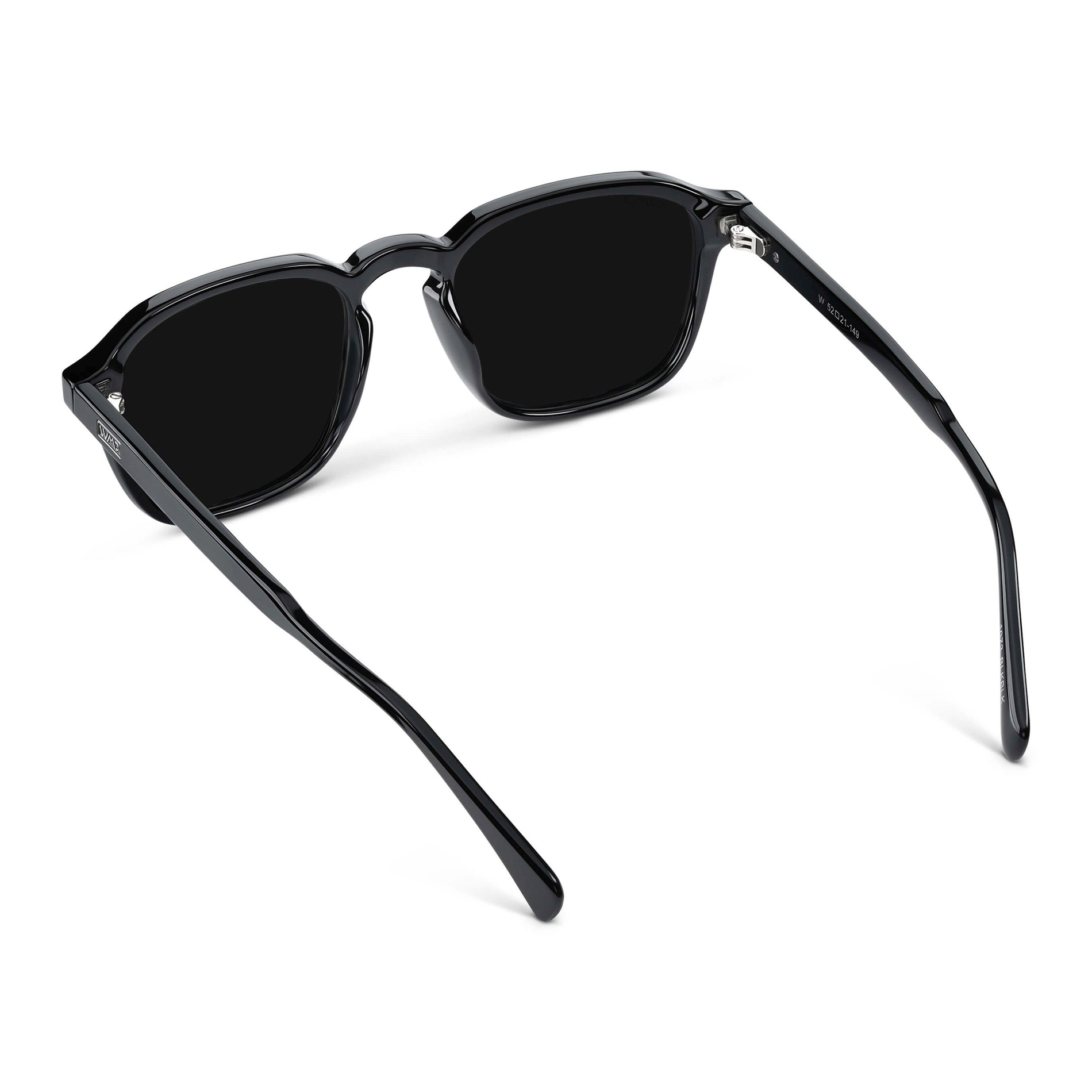 FRANCIS Men's Square Modern Retro Sunglasses in Triple Black by WMP Eyewear