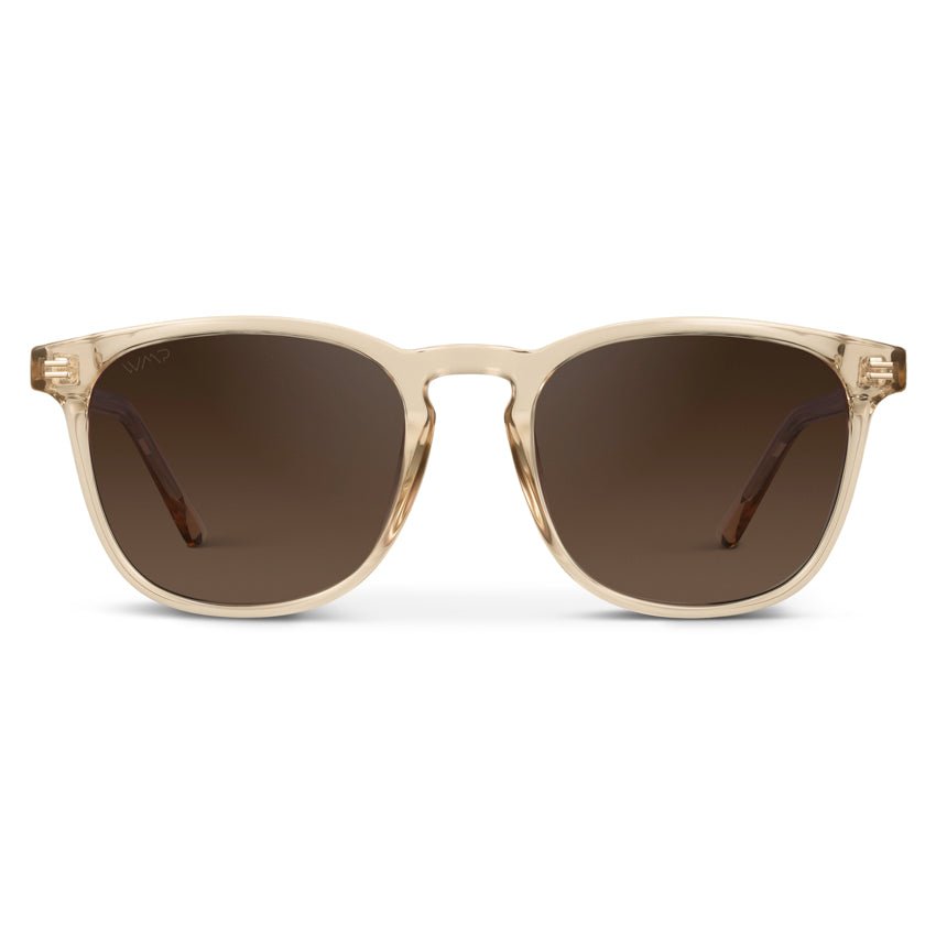 NICK Polarized Men's l Women's Sunglasses in Crystal Sand Brown by WMP Eyewear