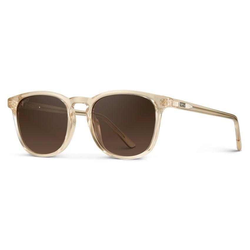 NICK Polarized Men's l Women's Sunglasses in Crystal Sand Brown by WMP Eyewear